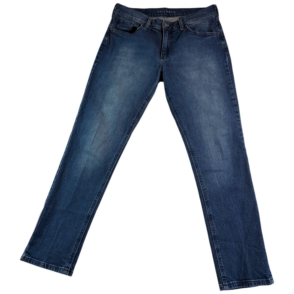 Mott & Bow Boyfriend Jeans Womens 30x30 (31x28.5) Blue Denim Slim Straight Leg